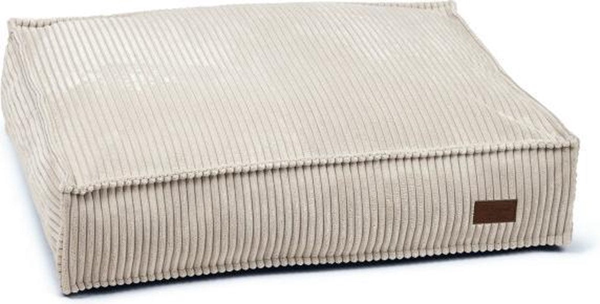 Entworfen von Lotte gerippt – Hundekissen – hellgrau – 70 x 55 x 15 cm