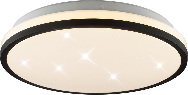 Brilliant Taya – Deckenleuchte – ø 28 cm – LED 12 W – 1600 lm – 2700 K 4000 K 6500 K – IP44 – Schwarz und Weiß