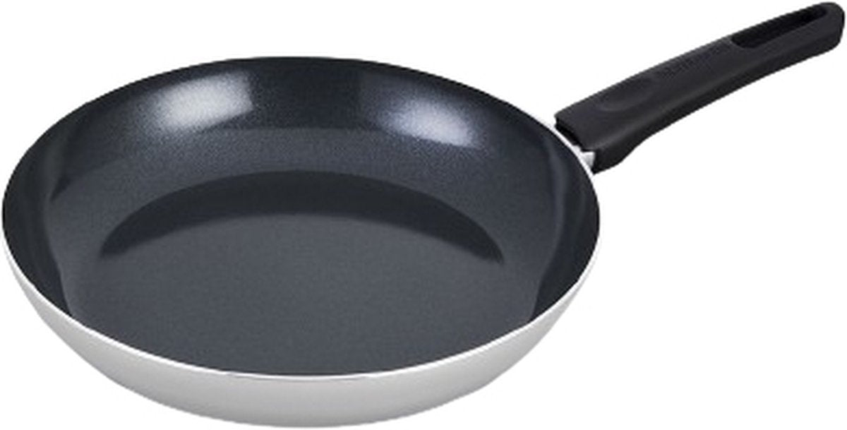 Brabantia Indu+ Bratpfanne – ø 28 cm – 100 % PFAS-frei – Keramik-Antihaftbeschichtung – Induktionsbratpfanne – spülmaschinenfest – Grau