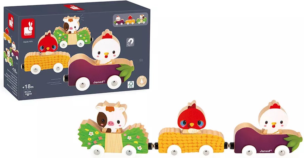 Janod – Bauernhof – magnetische Nutztiere