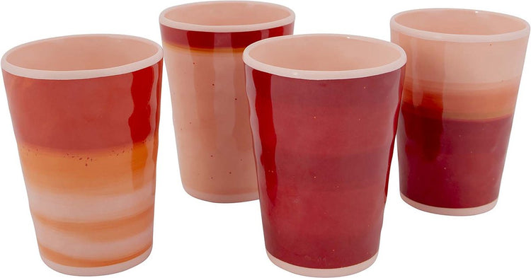 Bo-Camp - Tasse - Halo - 400 ml - 4 Stück - Melamin - Terra