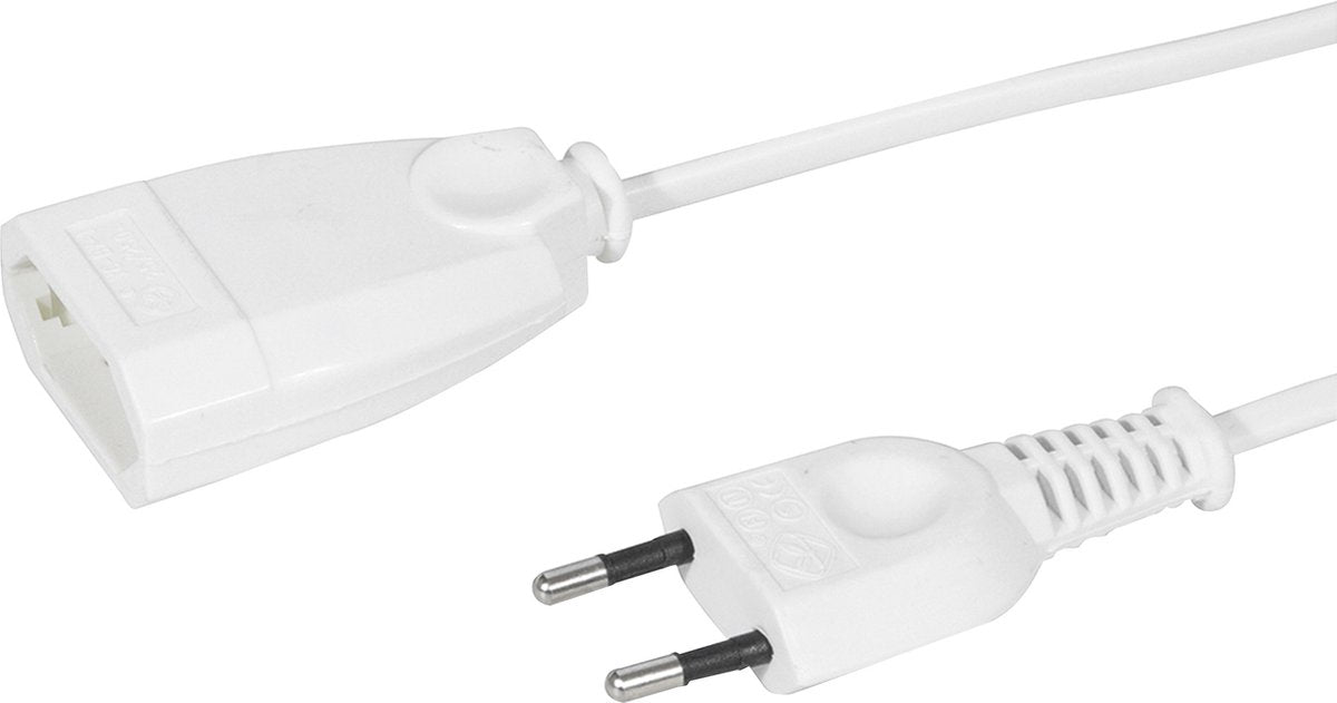 Scanpart Verlängerungskabel mit Eurostecker 3 Meter - Verlängerungskabel - Weiß