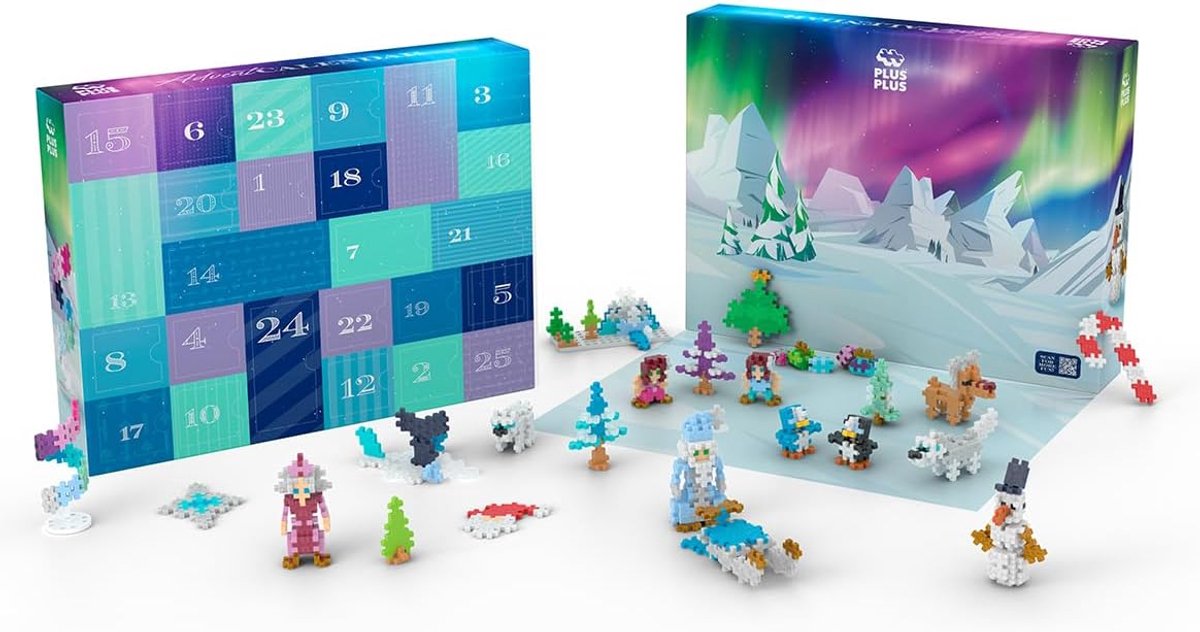 Plus-Plus-Adventskalender – Santa's Northern Lights Adventure Plus-Plus Christmas (4337)