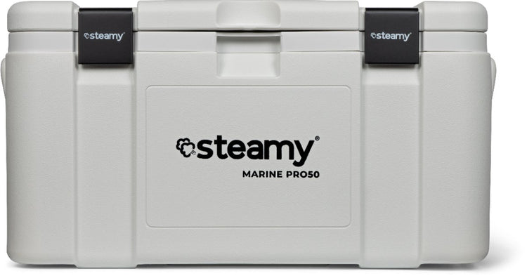 Steamy Marine Pro 50 – große Kühlbox – extra gut isoliert – 50 Liter – weiß