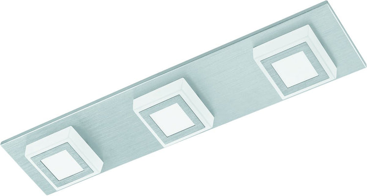 Eglo Masiano – Deckenleuchte – 3 Leuchten – LED – gebürstetes Aluminium – satiniert