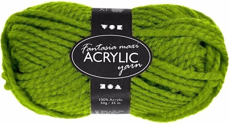 Creativ Company Fantasia Acrylgarn, L: 35 m, Maxi, grün, 50 g 1 Knäuel