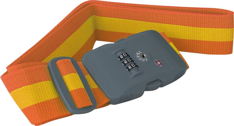 Travelsafe Koffergurt mit TSA-Schloss - Orange - Zollöffnung