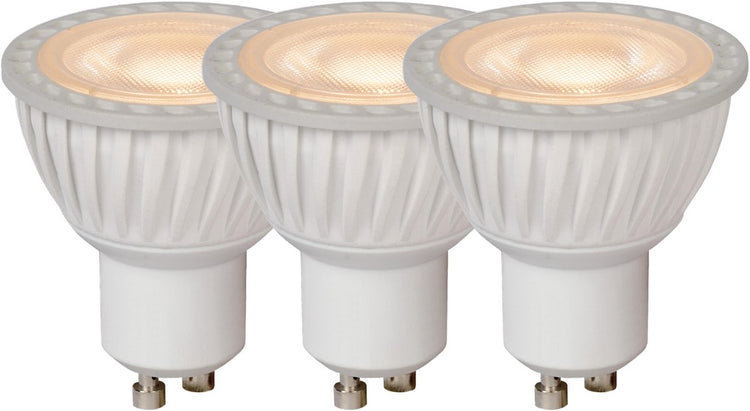 Lucide mr16 – LED-Lampe – ø 5 cm – LED dimmbar – GU10 – 3 x 5 W 3000 K – Weiß – 3er-Set