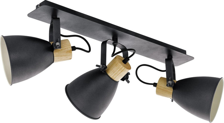 Eglo Coswarth Spot – E27 – 67 cm – Holz – Schwarzbraun – FSC-Holz