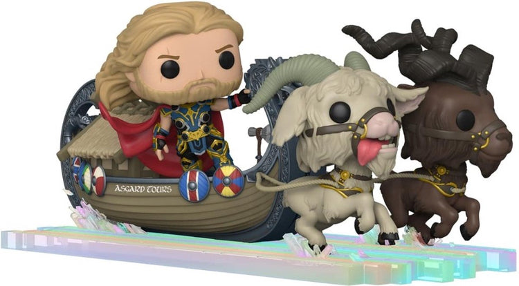 Marvel Funko Thor – Thor: Love Thunder Pop! Rides Super Deluxe Thor Goat Boat 13 cm Sammelfigur – mehrfarbig