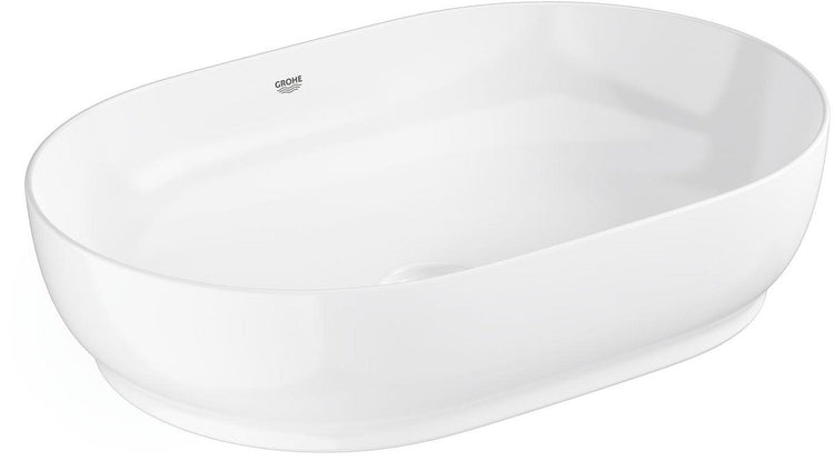 Grohe Essence ovales Waschbecken – 60 cm – ohne Überlauf – glänzende Keramik – Aquaceramic Hyperclean – Weiß
