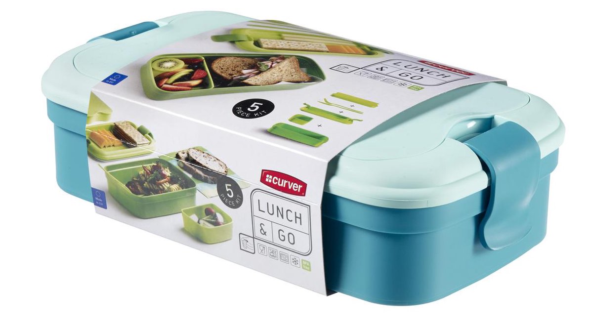 Curver - Lunchbox - Lunch Go - mit Besteck - Blau