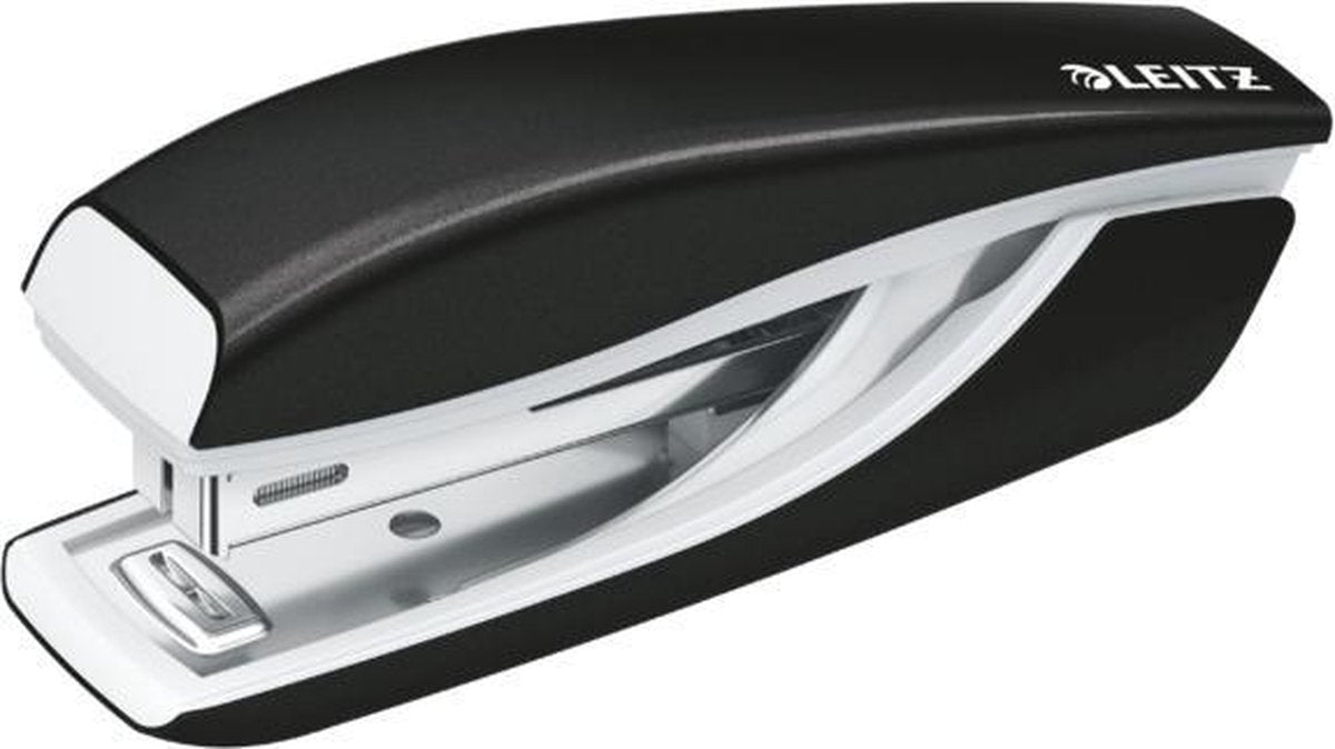 Leitz Wow Metall-Minihefter – 10 Blatt Kapazität – inklusive Heftklammern – für Büro- und Heimarbeiten – ideal für das Heimbüro – Schwarz