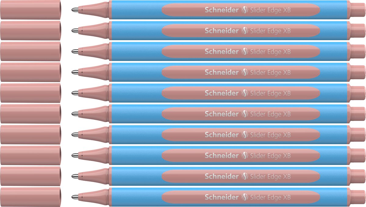 Schneider Schreibgeräte Schneider Kugelschreiber – Gleitkante Pastell – Feder XB – Pastell Blush – 10 Stück – S-152236-10