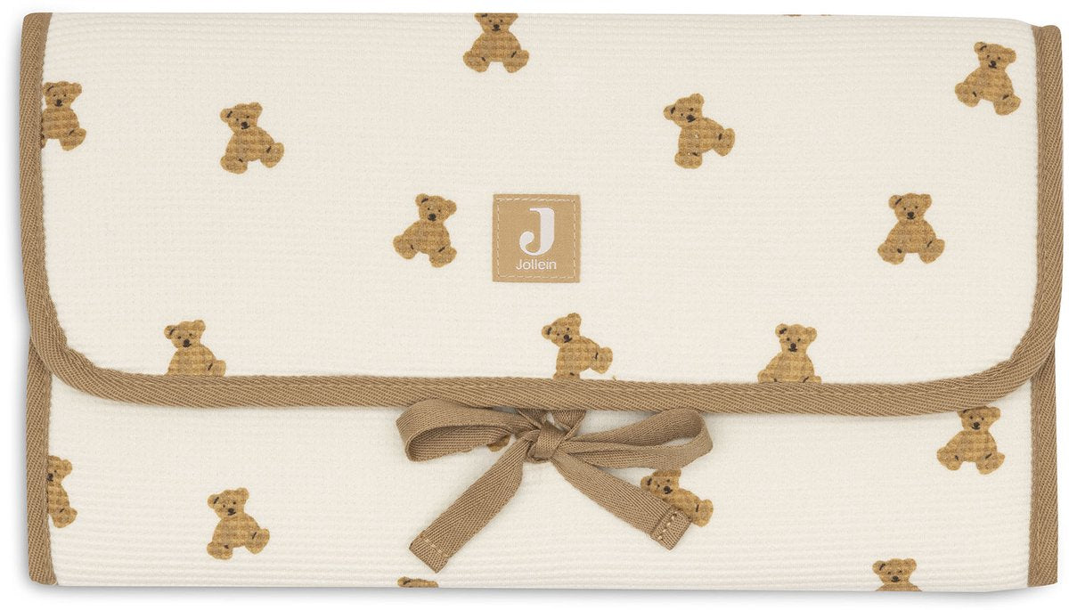 Jollein Wickelauflagen mit Ablagefächern – Mini-Teddybär – kleine Waffel