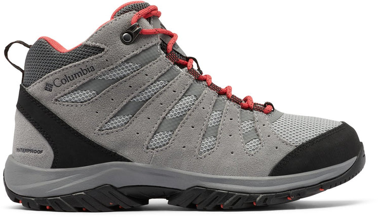 Columbia Redmond III Mid Waterproof Damen-Wanderschuhe – Dampf, rote Koralle