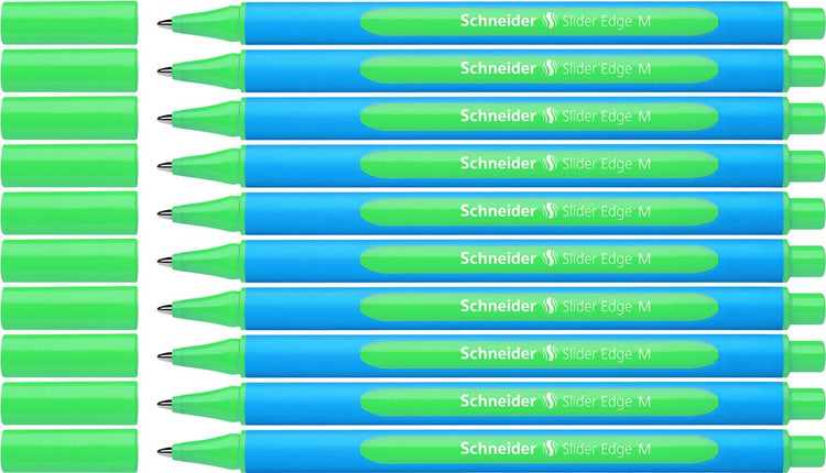 Schneider Schreibgeräte Schneider Kugelschreiber - Schiebekante - M - Grün - 10 Stück - S-152104-10