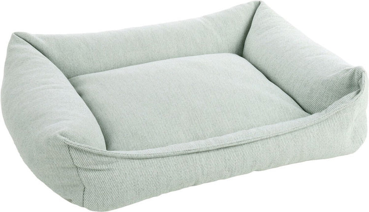 Orthopädisches Hundebett Flamingo – Orthopädisches Hundebett – Premium-Linie – reines Luxus-Hundebett 80 x 67 x 22 cm – extra Memory-Schaum für maximalen Komfort – Baldar-Korb grün