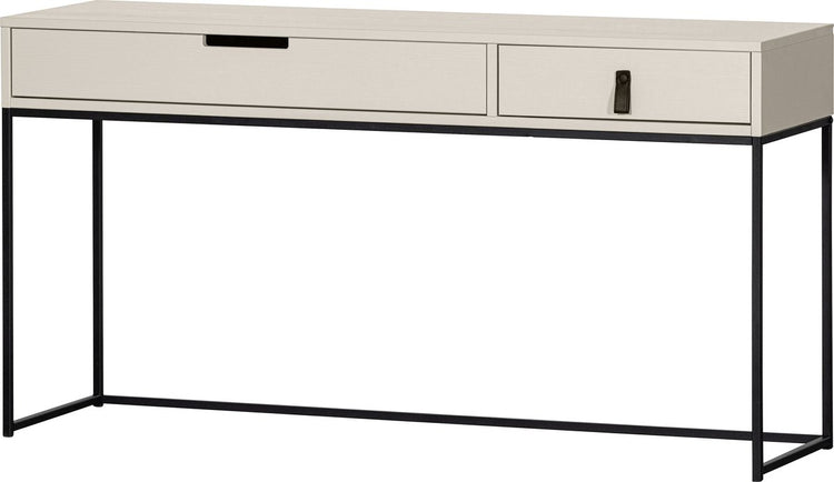Woood Silas Beistelltisch – gebürstete Kiefer – Staub – 74 x 140 x 40