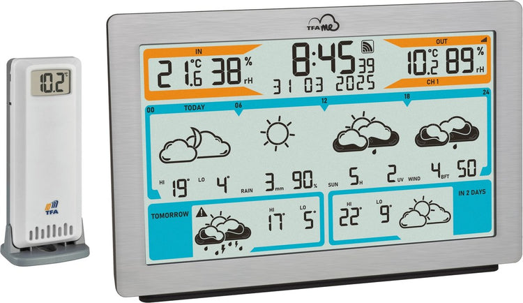Tfa dostmann tfa.me id-02 35.8100.54 WLAN-Wetterstation Vorhersage für 6 Tage Anzahl Sensoren max.: 5