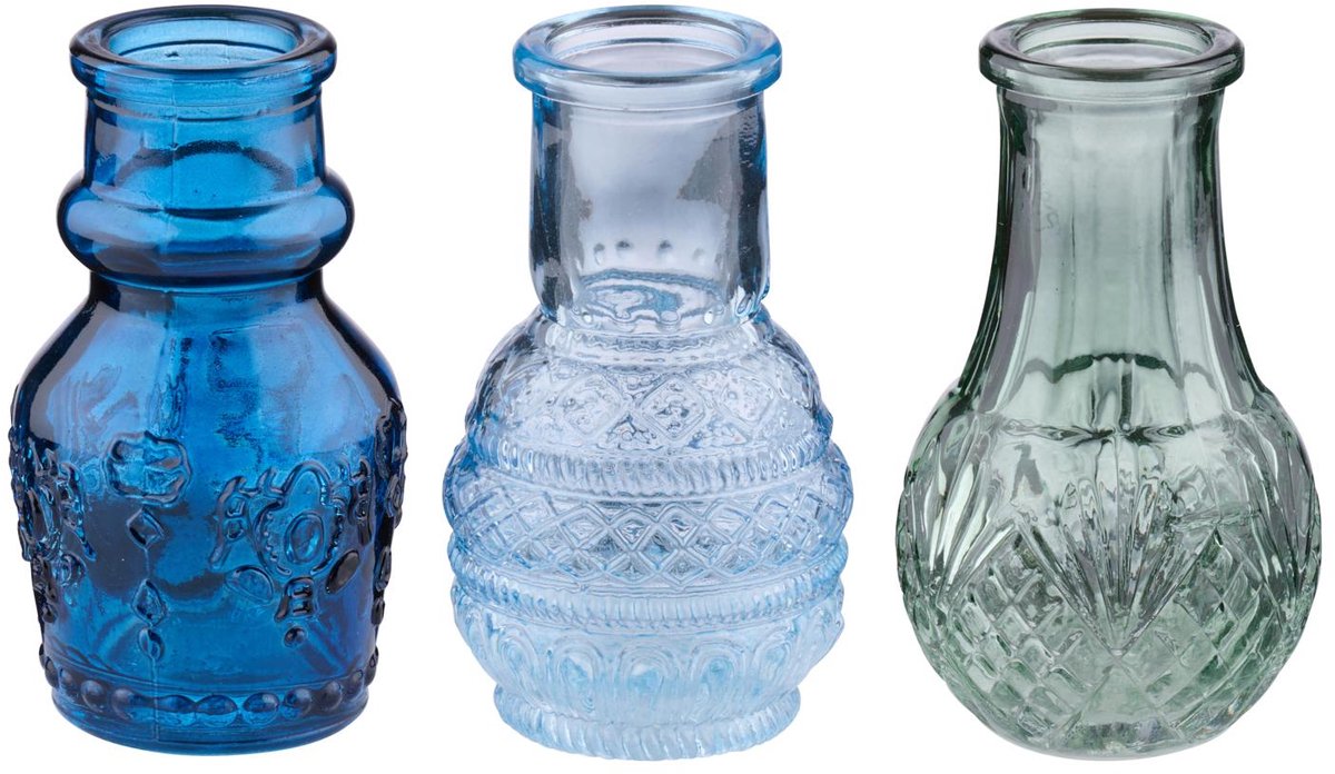 Arti casa Vasen 3er-Set – Mini-Glasvasen – 4 x 8 cm