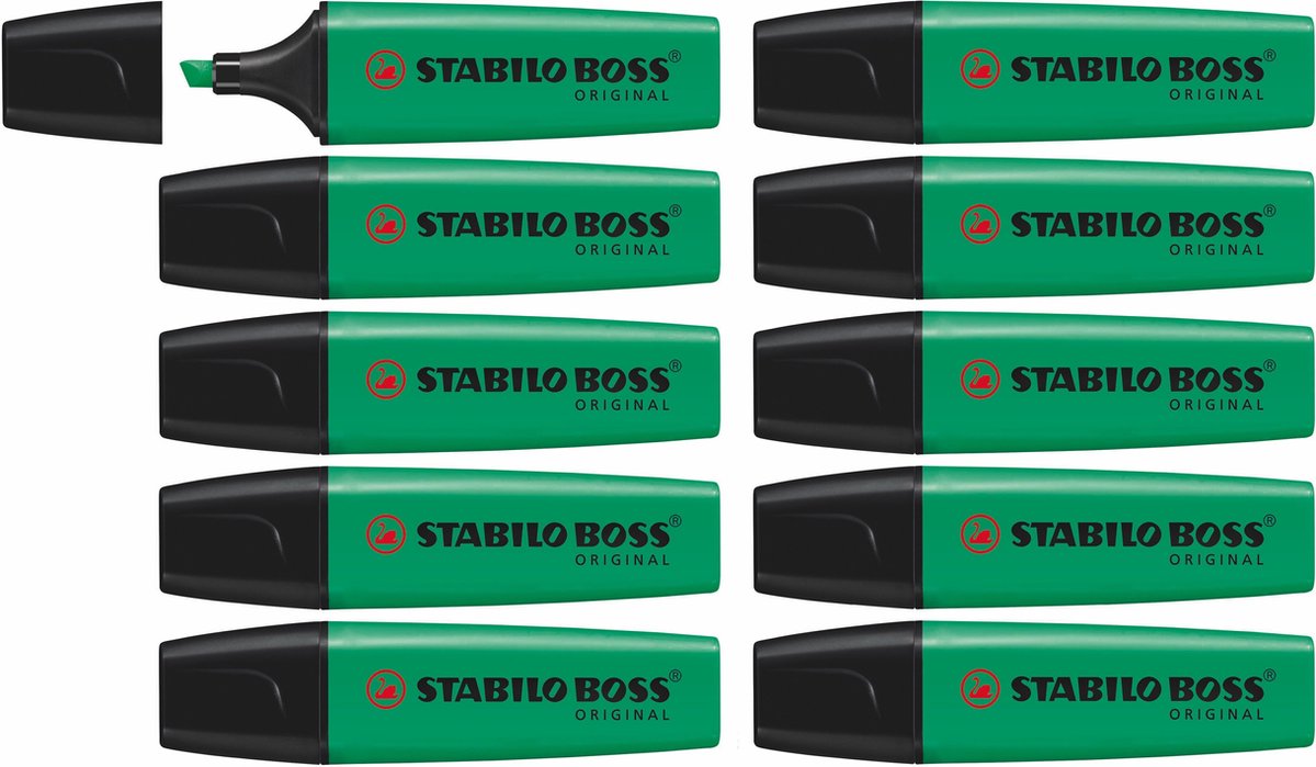 Stabilo Boss Original – Textmarker – höchste Qualität – Türkis – Box mit 10 Stück