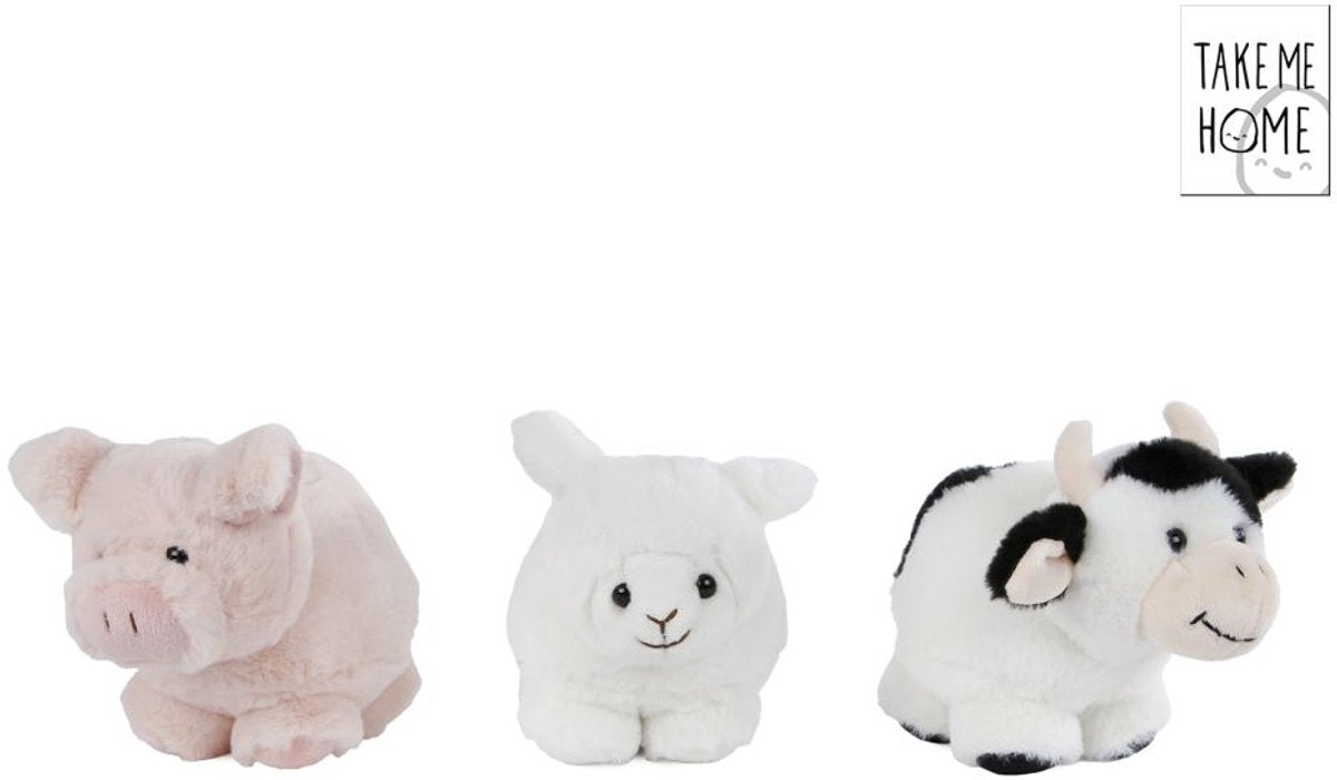 Nimm mich mit nach Hause Kuscheltier Plüsch - Schwein, 12cm
