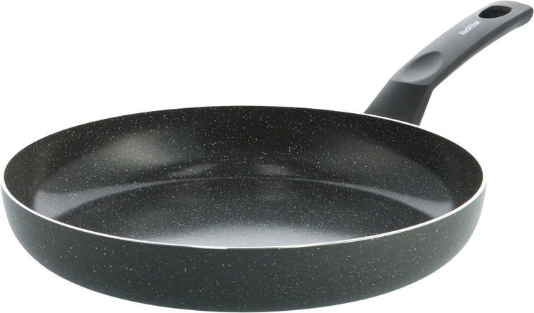 Kochstar Steinbratpfanne 28 cm – PFA-freie Antihaftbeschichtung – Induktionsbratpfanne – Keramikbratpfanne – ofenfest bis 130 °C – Kaltgriffe – Granitschwarz