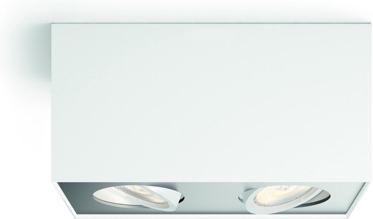 Philips LED Philips Box Aufbaustrahler – 2-flammig – Weiß
