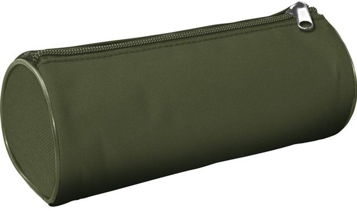 Känguru-Stiftetui – rund – 20 x 8,5 cm – dunkelgrün – k-58098