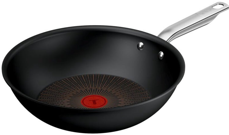 Tefal Experience – Wok-Pfanne – 28 cm – Fusion-Kern – Antihaftbeschichtung – Induktion – geeignet für die Verwendung mit Metallspateln