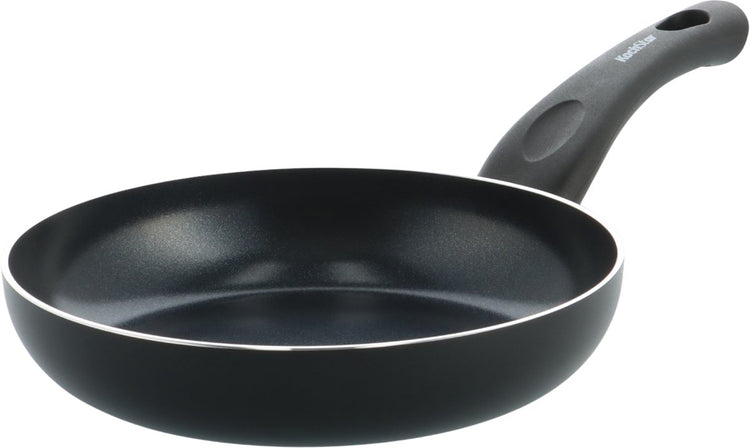 Kochstar Essenz schwarze Keramik-Bratpfanne – 24 cm – PFAS-frei – Induktionsbratpfanne – Induktionspfanne – Keramik-Antihaftbeschichtung – Kühlgriff – ofenfest bis 130 °C – Schwarz