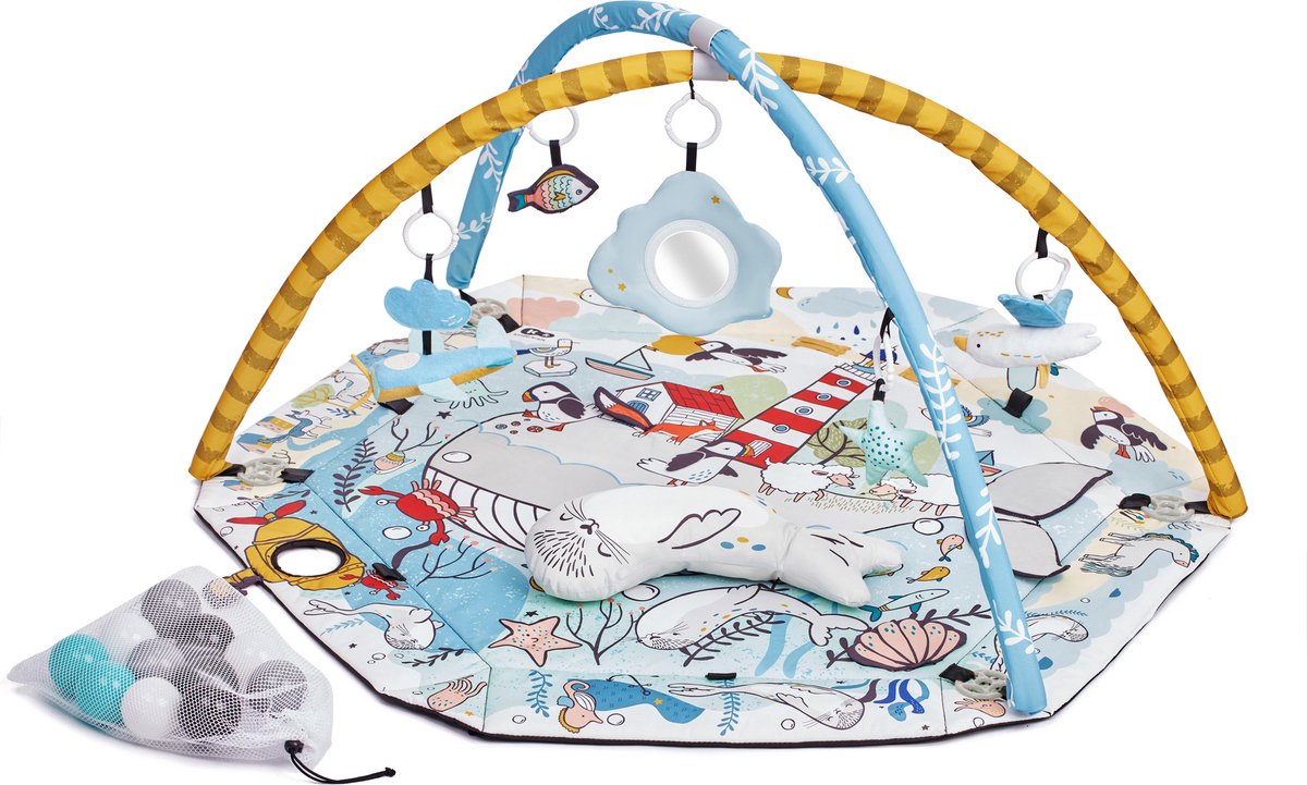 Kinderkraft Smartplay Meer – Spielmatte – Spielbögen – 5 abnehmbare Spielzeuge