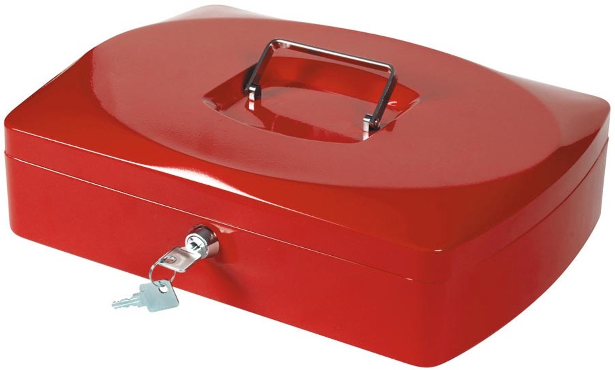 Q-connect Geldkassette | 325 x 235 x 85 mm | rot