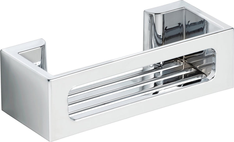 Wenko Turbo-Loc Bralia Wandregal Chrom 30x9cm – Duschregal – Duschkorb – Montage ohne Bohren – selbstklebend
