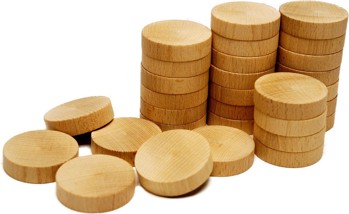 Hot Games Shuffleboard-Set 30-tlg. 52 mm. flache Buche