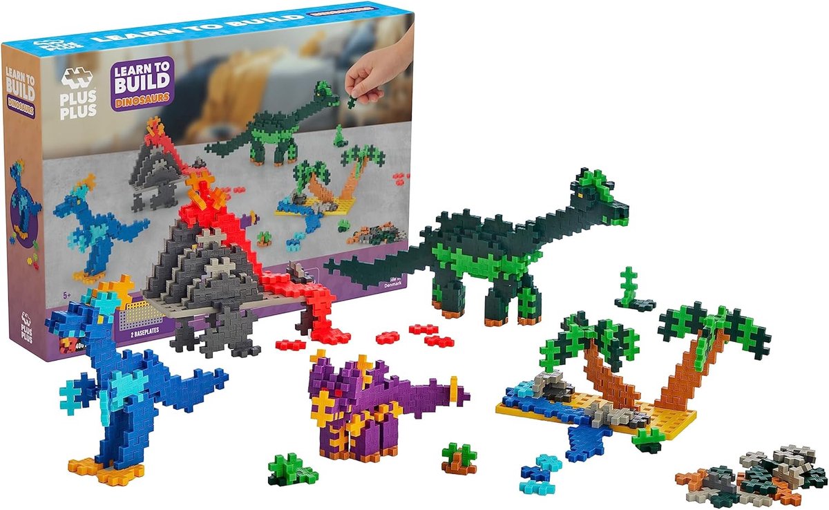 Plus Plus Dinosaurier bauen lernen Plus-Plus: 600 Teile (3918)
