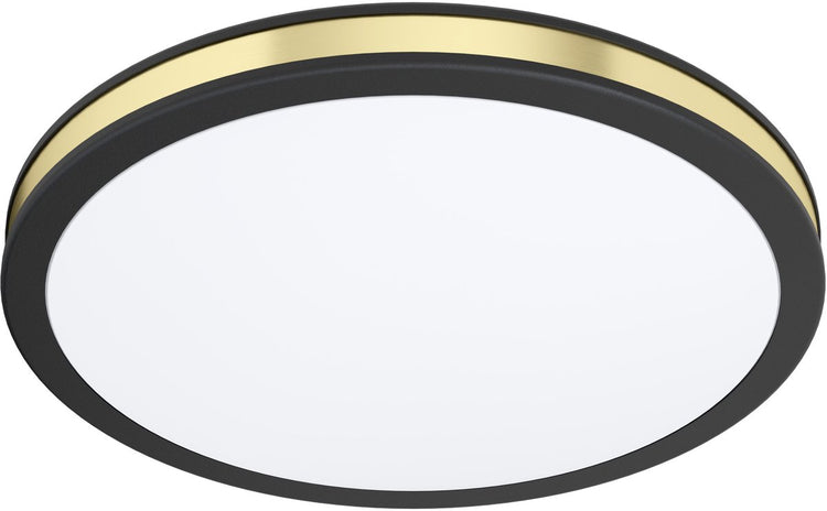 Eglo Pescaito Decken- und Wandleuchte - LED - ø 28 cm - Schwarz|Weiß|Gold