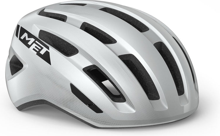 Met Miles Fahrradhelm Herren Damen – Fahrradhelm Citybike Erwachsene – E-Bike – Trekking – Größe S M (52-58 cm) – Weiß glänzend (Weiß)