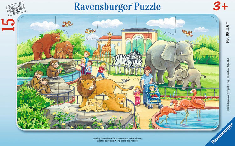 Ravensburger Puzzle Kinderpuzzle Zoo 15 Teile aus Pappe.