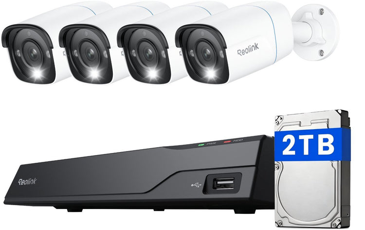 Reolink 4K-UHD-Überwachungskamerasystem – PoE – 8-Kanal-NVR mit 24-Stunden-Aufzeichnung – intelligente Erkennung – Zwei-Wege-Audio – NVS8-8MB4