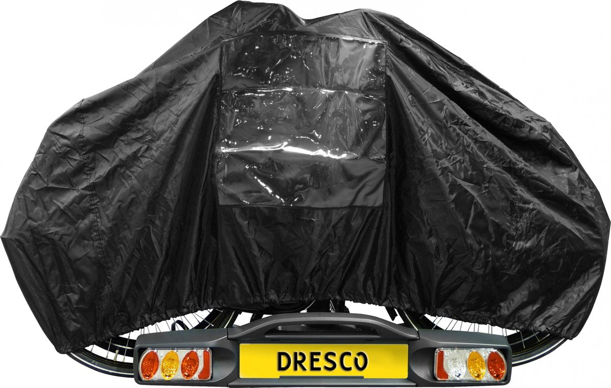 DRESCO -Fahrradabdeckung für 2 Fahrräder Elastic Schwarz