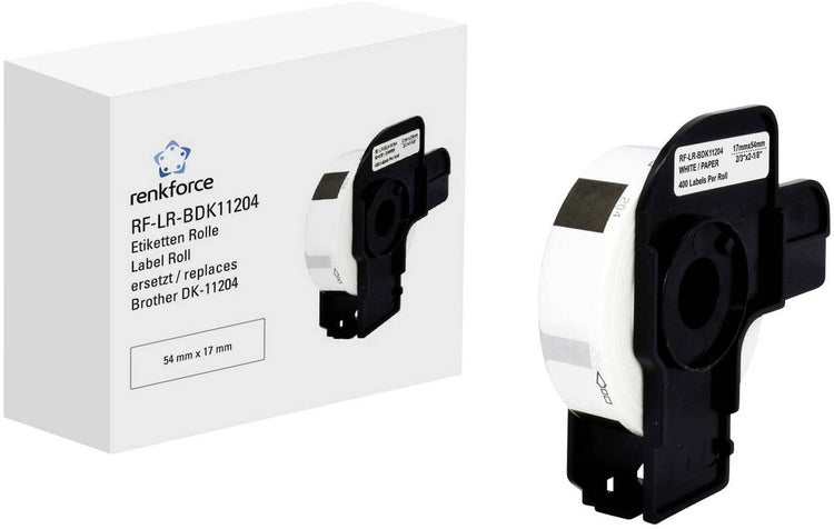 Renkforce RF-6027496, weiß, selbstklebendes Druckeretikett, Endlosetikett, Rolle, Papier, Thermodirekt