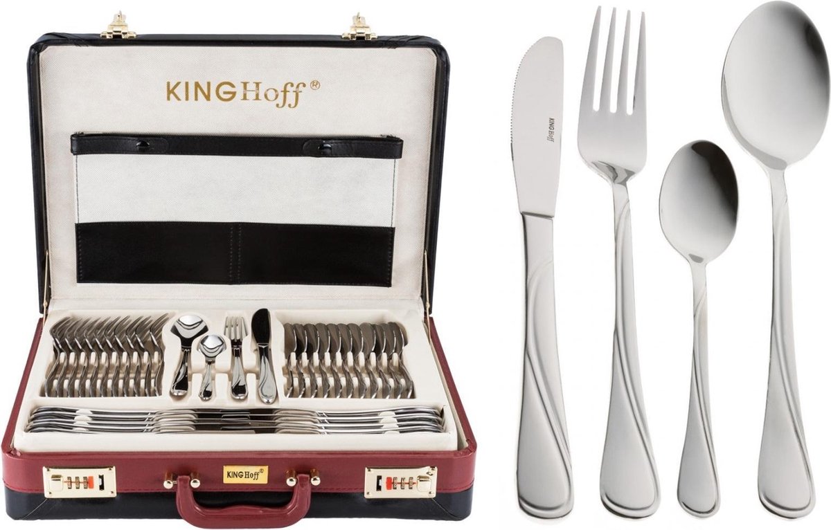 Kinghoff Besteckset im Koffer - 72 Teile - 12 Personen