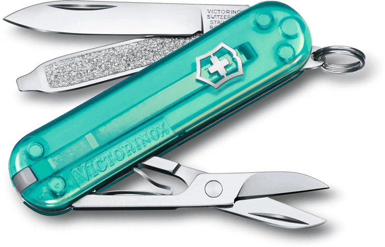 Victorinox klassisches SD transparentes Taschenmesser – Tropical Surf – 7 Funktionen
