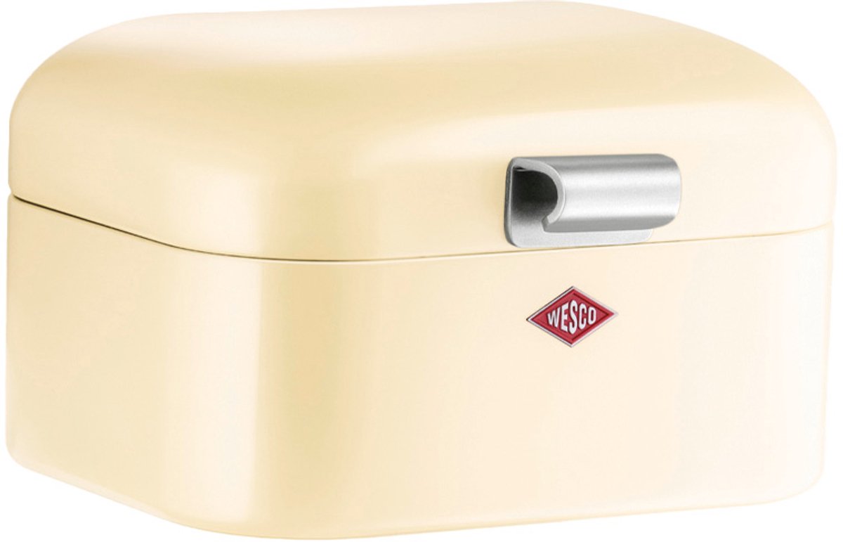 Wesco Mini Grandy Brotkasten | 2 Liter - Größe S | Metall - Mandel | Brotkasten