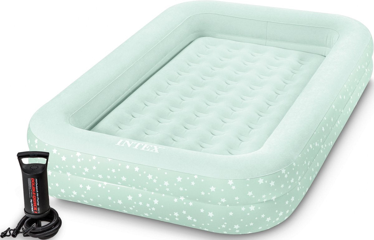 Intex Kinder-Reiseluftmatratze mit Handpumpe – 168 x 107 x 25 cm