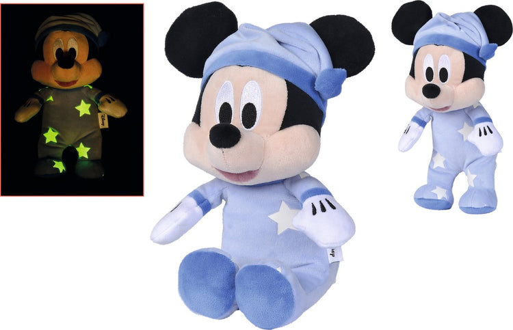Simba Disney Kuscheltierfigur Gute Nacht Mickey leuchtet im Dunkeln 25 cm Kuscheltiere
