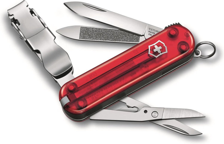 Victorinox Nagelclip 580 Taschenmesser 8 Funktionen transparent rot