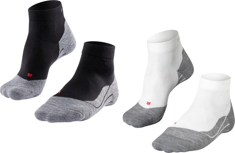 Falke ru4 kurze 2er-Pack Laufsocken Anti-Blasen, mittlere Polsterung Baumwolle Multipack Sportsocken Damen Mehrfarbig – Größe 37-38